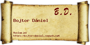 Bojtor Dániel névjegykártya